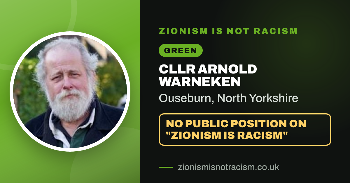 Share image: Cllr Arnold Warneken, Ouseburn ward, North Yorkshire