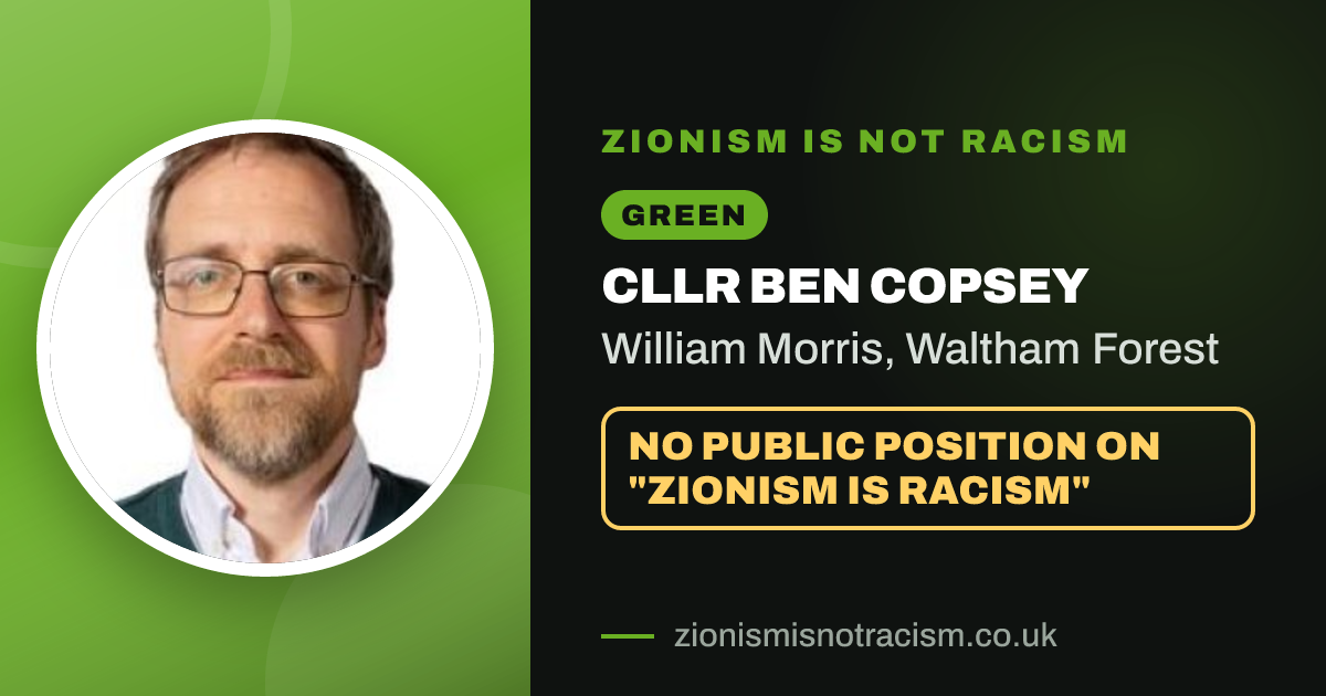 Share image: Cllr Ben Copsey, William Morris ward, Waltham Forest