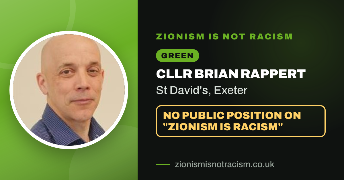 Share image: Cllr Brian Rappert, St David's ward, Exeter