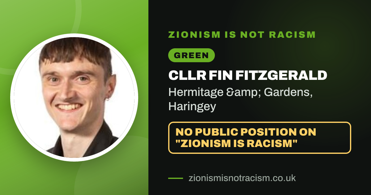 Share image: Cllr Fin Fitzgerald, Hermitage & Gardens ward, Haringey