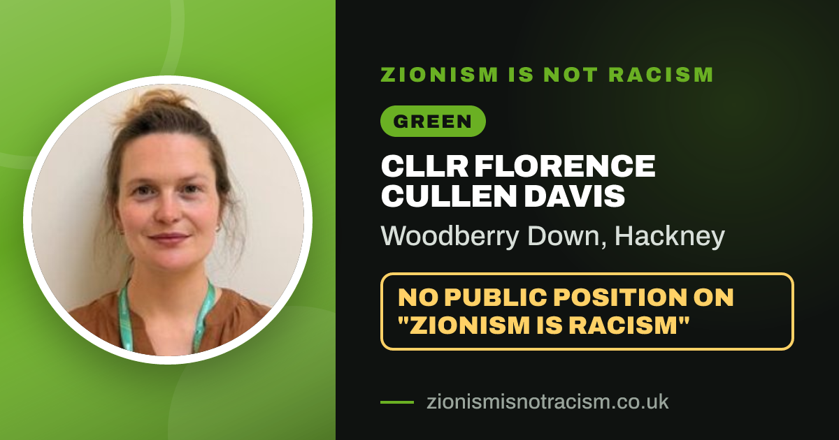 Share image: Cllr Florence Cullen Davis, Woodberry Down ward, Hackney