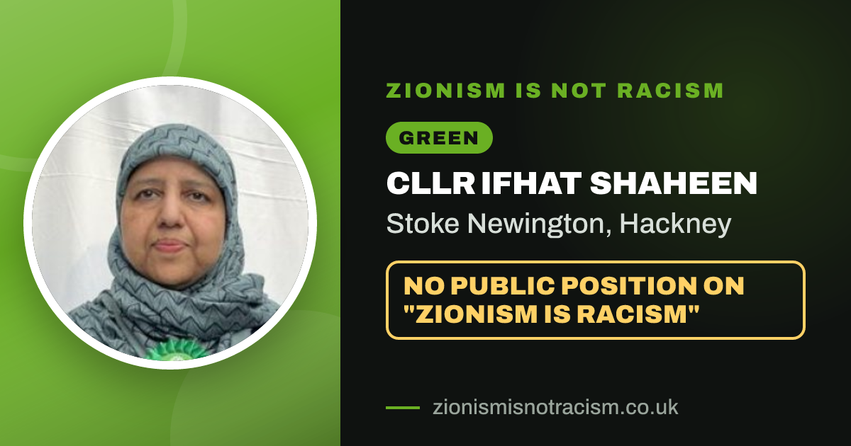 Share image: Cllr Ifhat Shaheen, Stoke Newington ward, Hackney