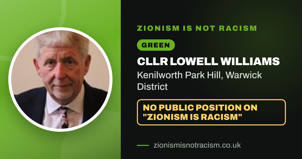 Share image: Cllr Lowell Williams, Kenilworth Park Hill ward, Warwick District