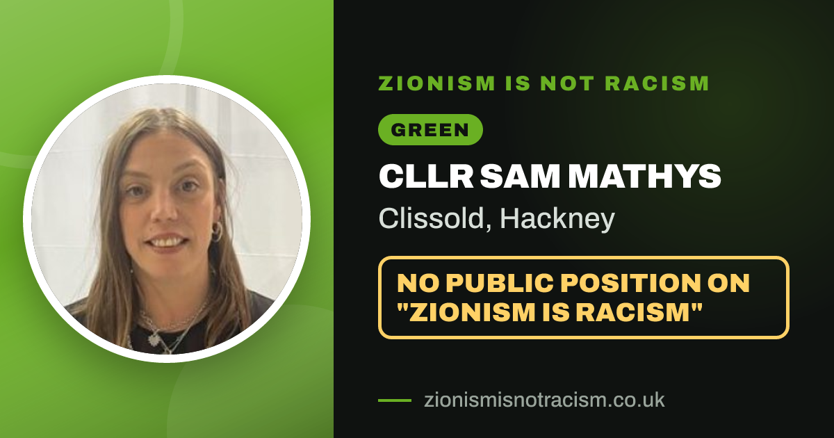 Share image: Cllr Sam Mathys, Clissold ward, Hackney