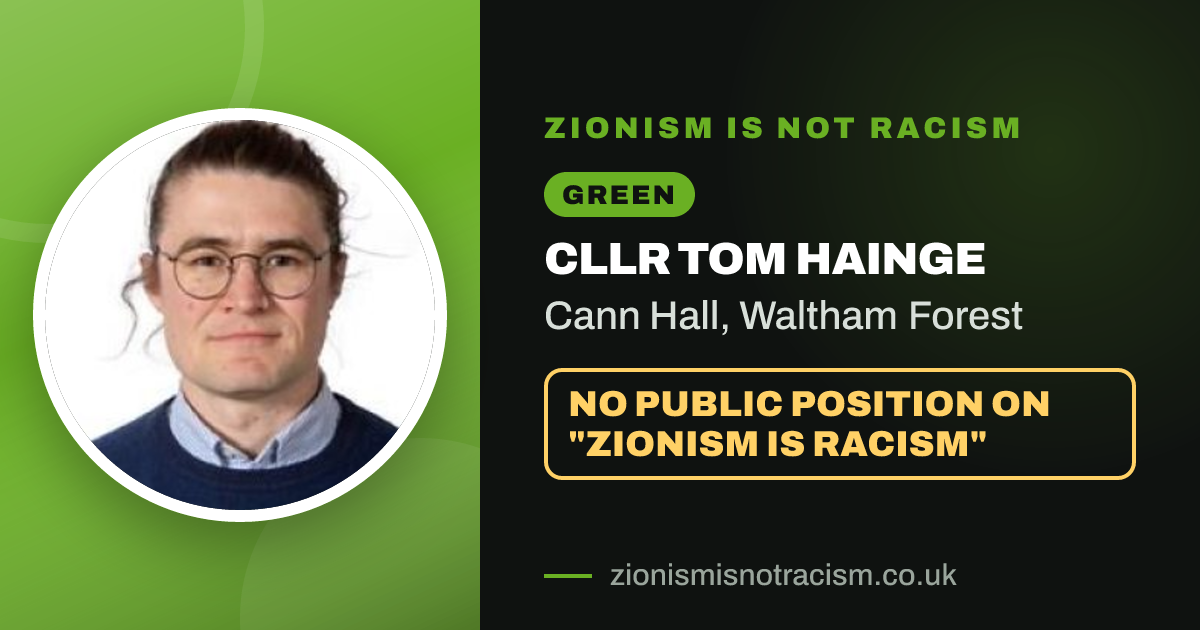 Share image: Cllr Tom Hainge, Cann Hall ward, Waltham Forest